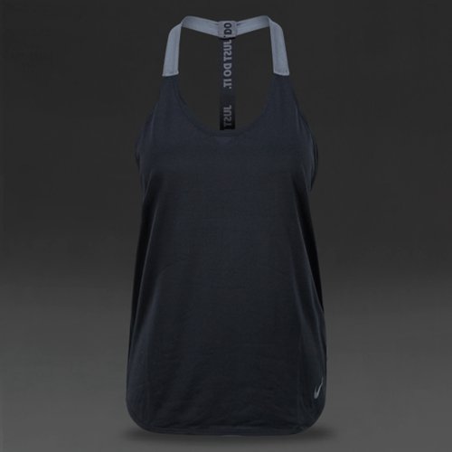 Nike Elastika Solid Tank Black/Dark Grey/Dark Grey for Women